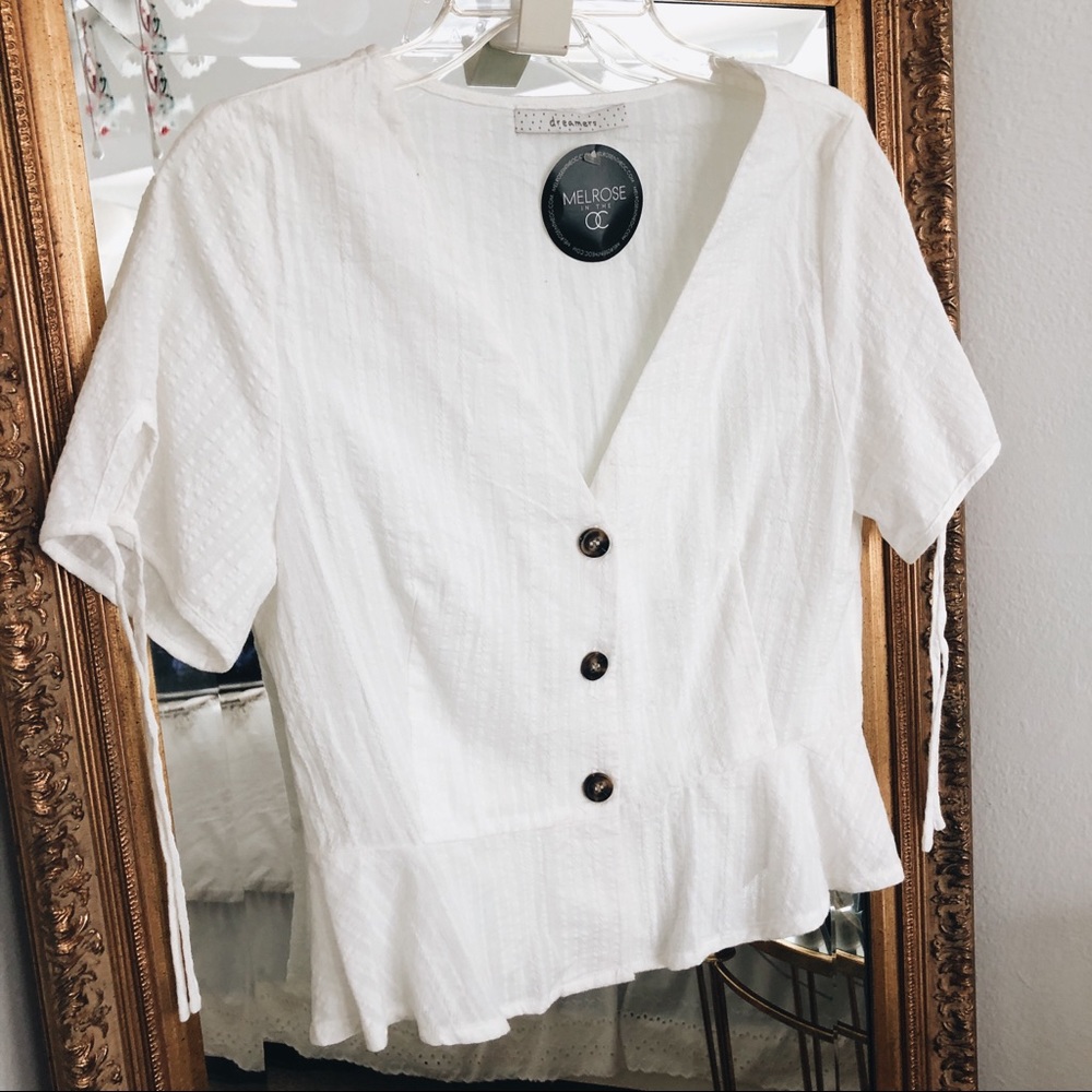 White Button Down Blouse